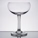An Anchor Hocking Margarita glass with a stem on a table.