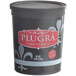 A black container of Plugra unsalted clarified butter with a white label.