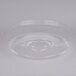 A clear plastic round high dome lid on a white background.