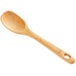 An OXO small wooden spoon with a hole in the handle.