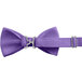 A Henry Segal purple poly-satin bow tie with adjustable metal bands.