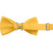 A Henry Segal gold poly-satin bow tie with an adjustable metal band.