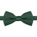 A Henry Segal hunter green poly-satin bow tie with an adjustable band on a white background.