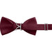 A Henry Segal burgundy poly-satin bow tie with adjustable band and silver buckle.