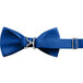 A royal blue Henry Segal bow tie with adjustable metal band.