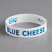 A white silicone band with "Blue Cheese" in blue text.
