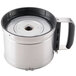 A Robot Coupe stainless steel cutter bowl kit with a lid.