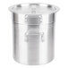 An aluminum Thunder Group double boiler with two handles.