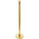 An American Metalcraft gold stainless steel free standing smoker pole with a black base.