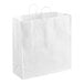 A white rectangular shopping bag with handles.