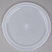 A white plastic lid for Cambro round food storage containers.
