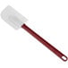 A white spatula with a red handle.