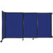 A Versare Royal Blue StraightWall wall-mounted room divider.