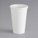 A white Choice paper cold cup with a flat plastic lid.