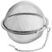 A Choice stainless steel mesh tea ball infuser with chain.