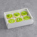 A white box of green and white David's Cookies Key Lime desserts.
