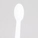 A white plastic Royal Paper taster spoon.