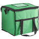 A green Choice insulated cooler bag with black straps.