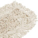 A white Carlisle dry dust mop pad with fringes.