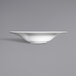 A white Fortessa Ilona china pasta bowl on a grey background.