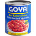 A Goya #10 can of red kidney beans with a blue label.