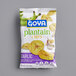 A package of Goya Garlic Plantain Chips with a picture of garlic and bananas.