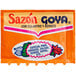 A close up of a Goya Sazon seasoning packet. 