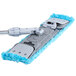 A Unger SmartColor 16" EZ Flat Mop Holder with a blue handle attached.