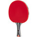 A close up of a Stiga Talon table tennis racket with a red paddle and black handle.