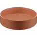 A round brown Cal-Mil Terra Cotta melamine bowl.