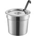 A silver stainless steel Vollrath inset kit with a lid.