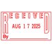 A red rectangular Cosco self-inking dater stamp with the text "Received" in white.