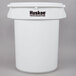 A white plastic Continental ingredient storage bin with a flat top lid and black text that reads "Huskee"