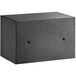 A black rectangular 360 Office Furniture steel security safe with holes in the front.