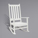 A white POLYWOOD Vineyard rocking chair.