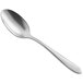 An Acopa Pangea stainless steel teaspoon with a silver handle on a white background.