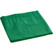 A jade green Hoffmaster table cover folded on a white surface.