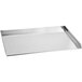 An Avantco stainless steel rectangular cover with a handle.