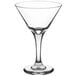 A Libbey martini glass with a clear stem and base.