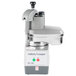 A white Robot Coupe CL40 Continuous Feed Food Processor with a white label.