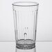 A clear GET SAN plastic tumbler with a straw.