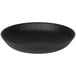 A matte black Elite Global Solutions melamine bowl with a textured surface.