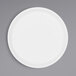 A white Elite Global Solutions Monet melamine plate with a raised rim.
