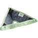 A green and black triangle shaped Unger Stingray glass cleaning pad in packaging with a zipper.