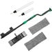 An Unger Excella floor cleaning pocket mop kit with a black and grey mop and cleaning tools.