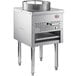 A stainless steel Cooking Performance Group natural gas wok range with a rectangular oven and a handle.