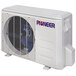 A white Pioneer mini split ducted concealed AC / heat pump system with a fan.