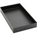 An American Metalcraft black rectangular metal market tray with a handle.