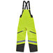 Yellow and black Ergodyne GloWear insulated coveralls with reflective stripes.