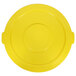 A yellow plastic Continental lid with handles.